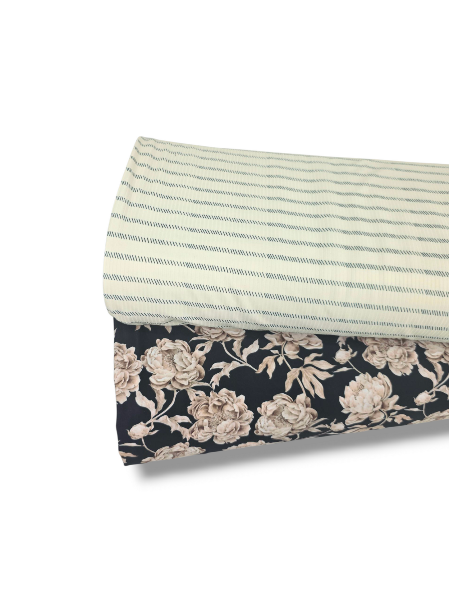 * Unique Design * Tricot Knit Rustic Floral Black