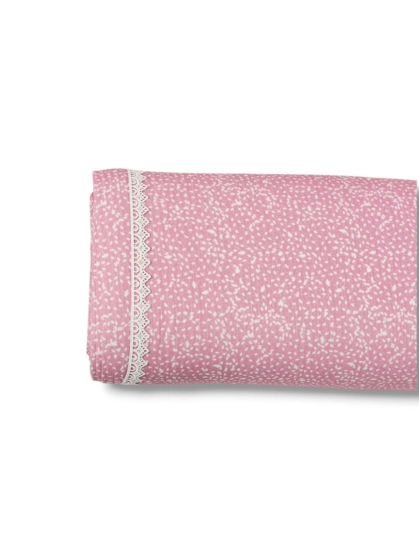 * Unique Design * Ribbed Knit Cotton Feel Cottage Sprinkle Dusty Mauve