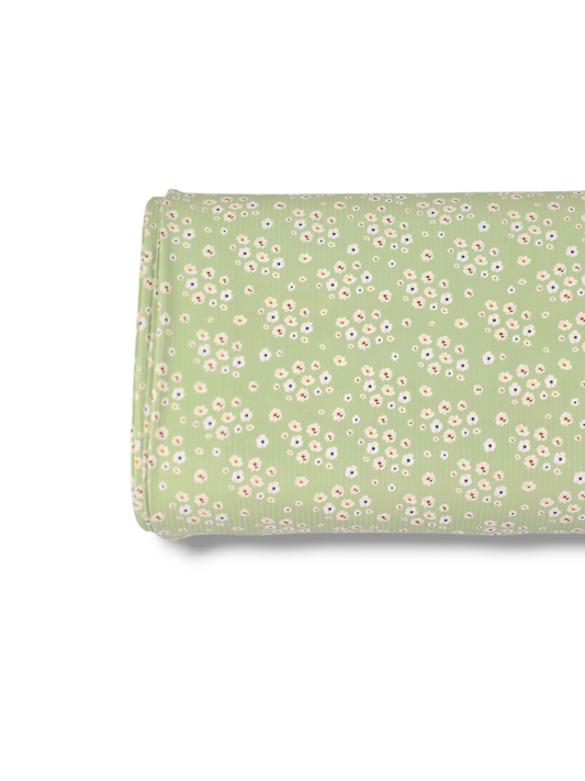 * Unique Design * Willow Ribbed Knit Ivory Petal Spring Green