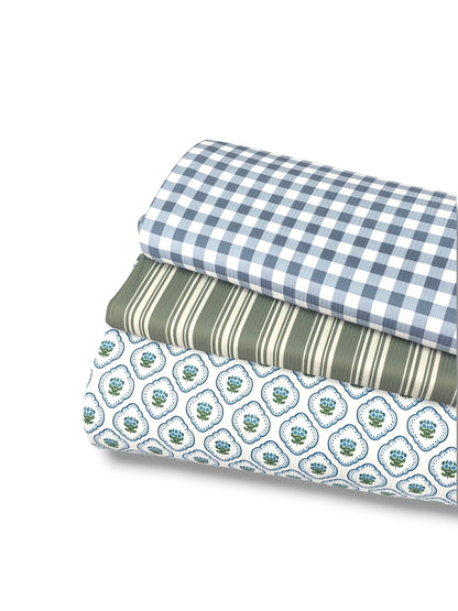 Reign Rib Knit Seaside Gingham Morning Mist