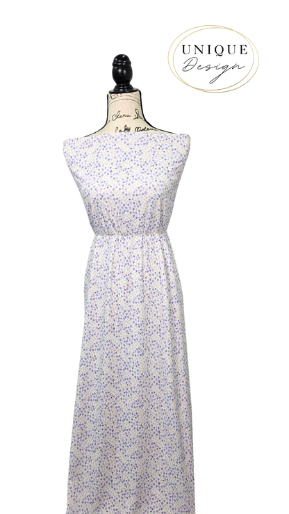 * Unique Design * Willow Ribbed Knit Mini Meadow Blooms Lavender