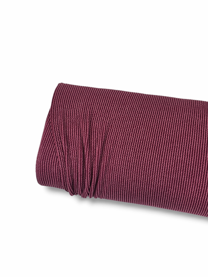 Jacquard Rib Knit Hazel Burgundy