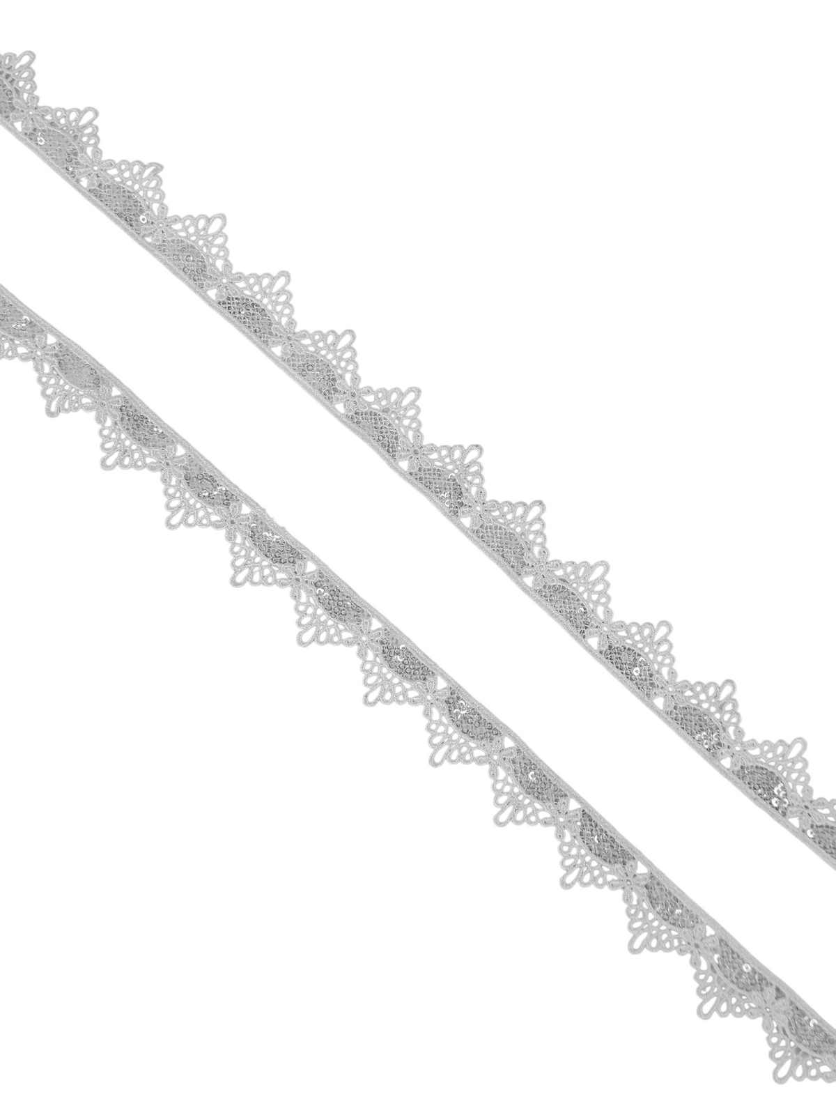 7/8 " White Venise Lace w/ Sequins