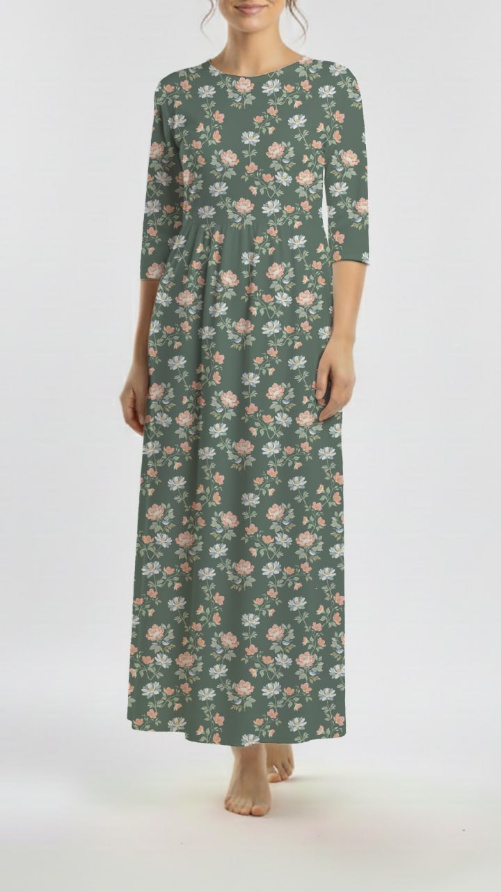 * Unique Design * Ribbed Knit Cotton Feel Countryside Garden Green