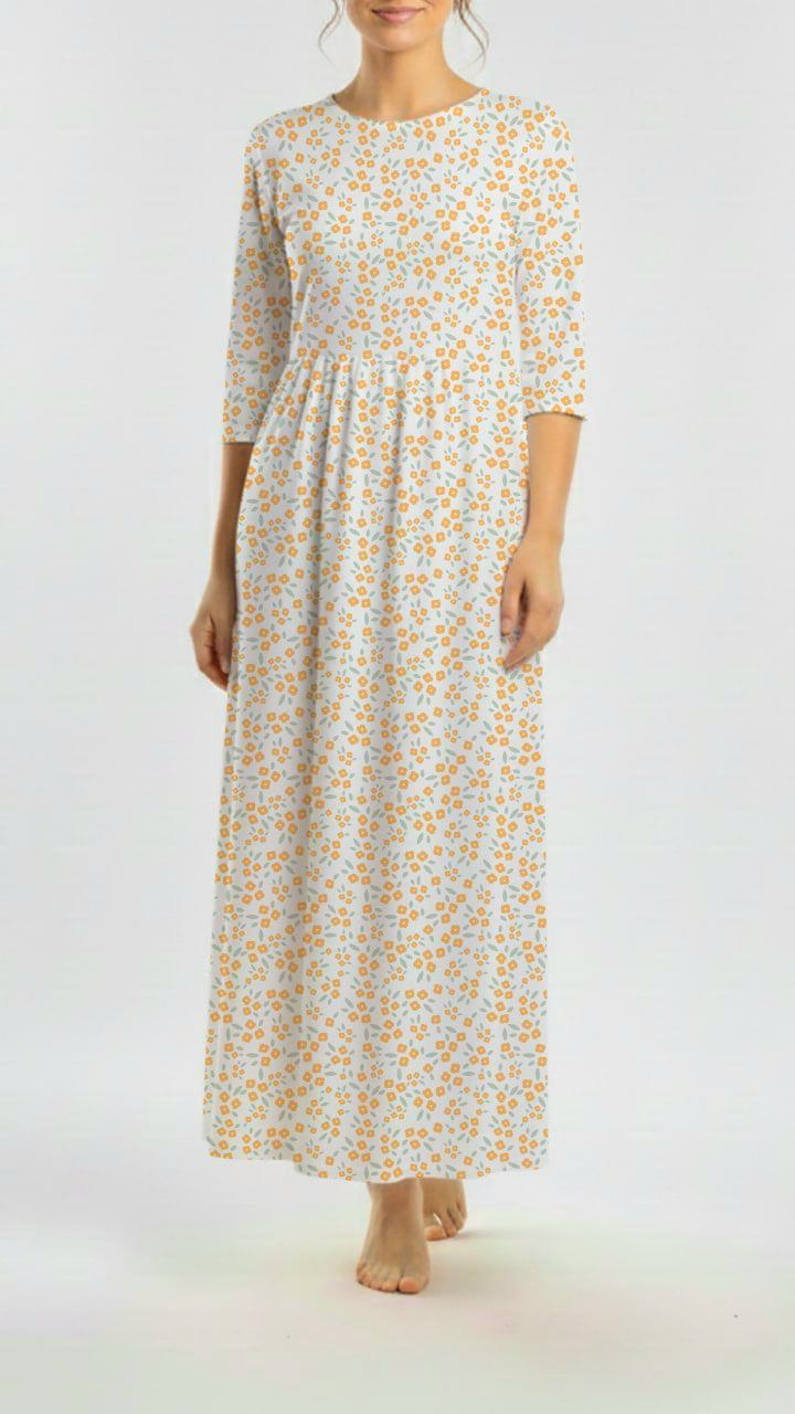 Cotton Linen Petite Blooms Nuetral