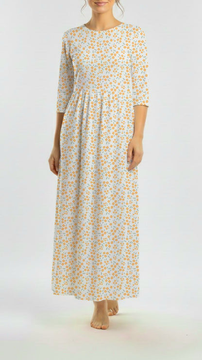 Cotton Linen Petite Blooms Nuetral