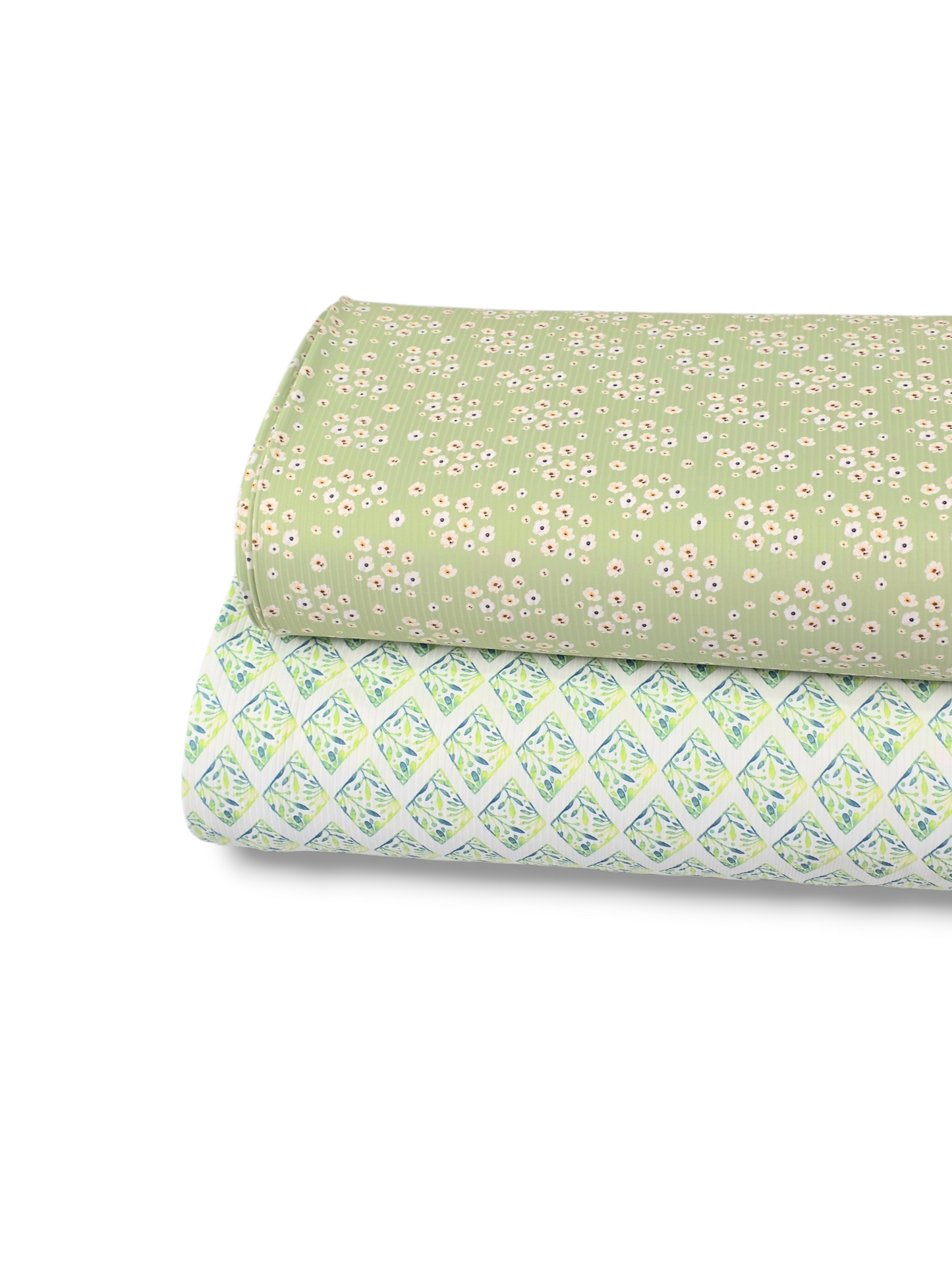 * Unique Design * Willow Ribbed Knit Ivory Petal Spring Green