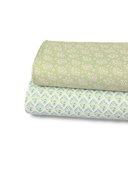 * Unique Design * Willow Ribbed Knit Ivory Petal Spring Green