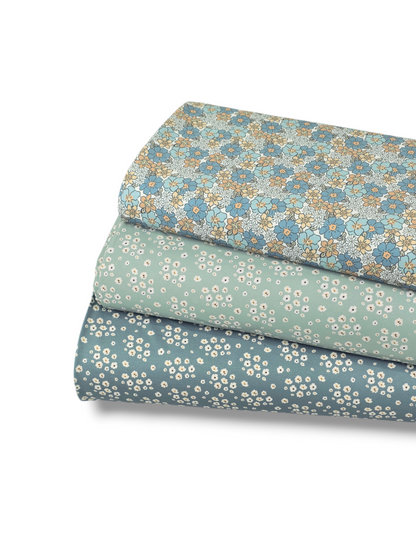 * Unique Design * Poly Breeze Ivory Petal Cadet Blue