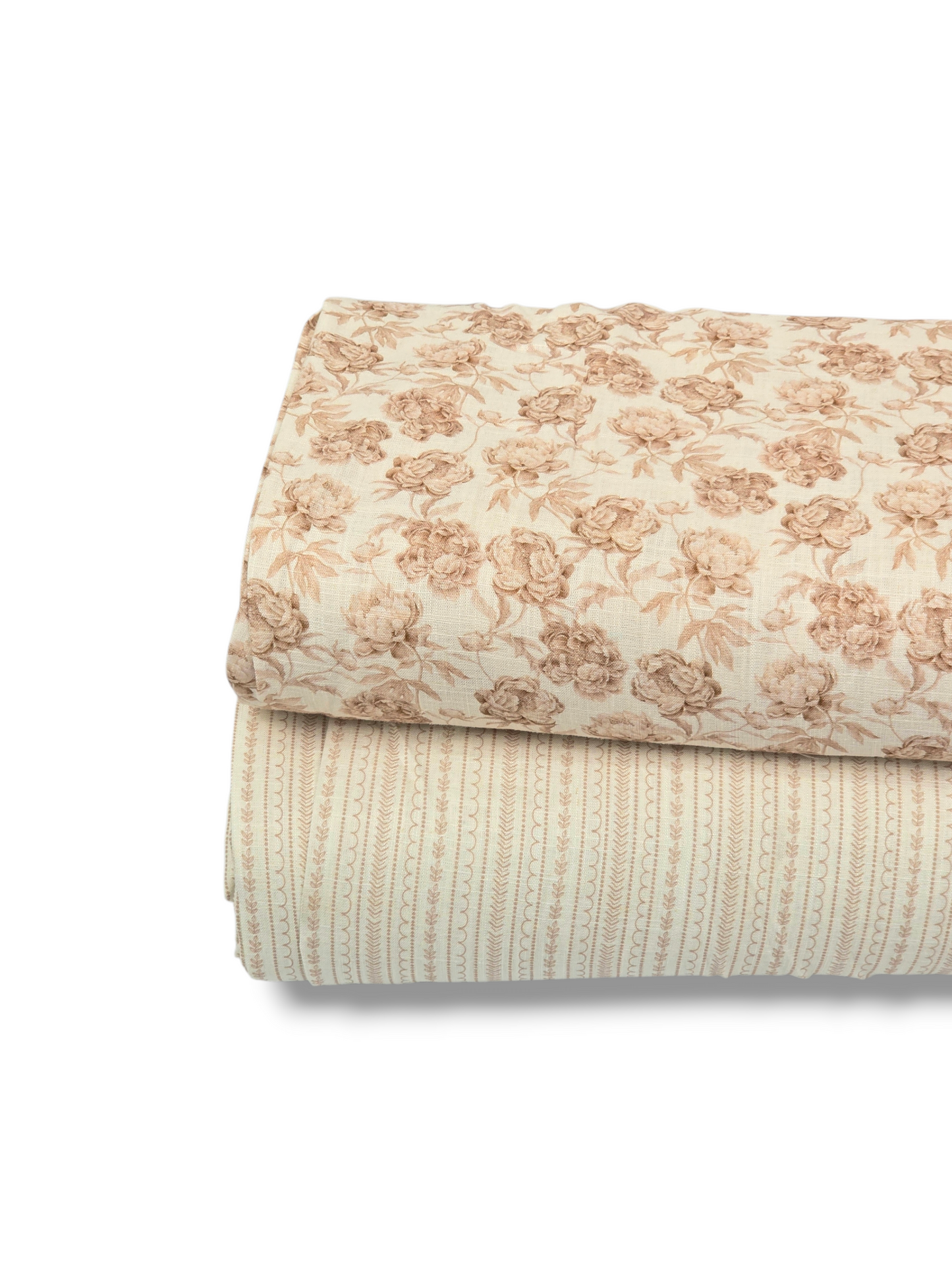 * Unique Design * Linen Botanical Stitch Beige