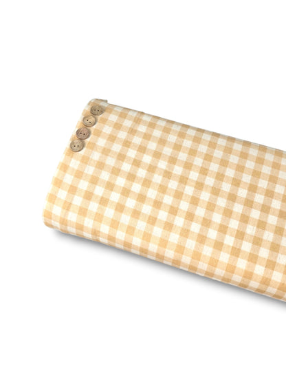 Cotton Linen Seaside Gingham Sand