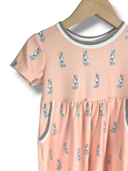 2T Brushed Poly Bunny Paradise Peach