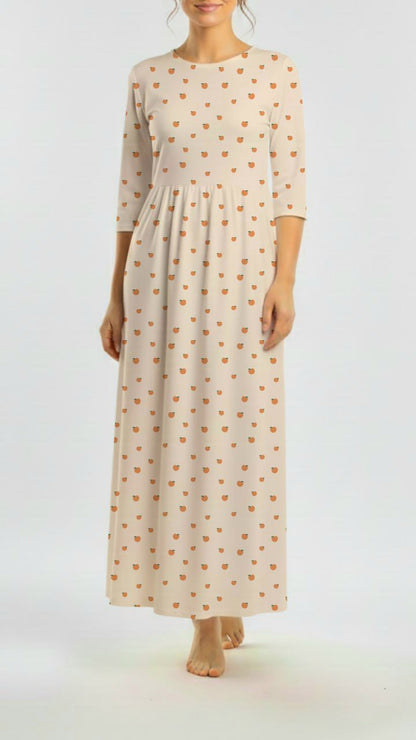 *Unique Design* Swiss Dot Knit Summer Peaches