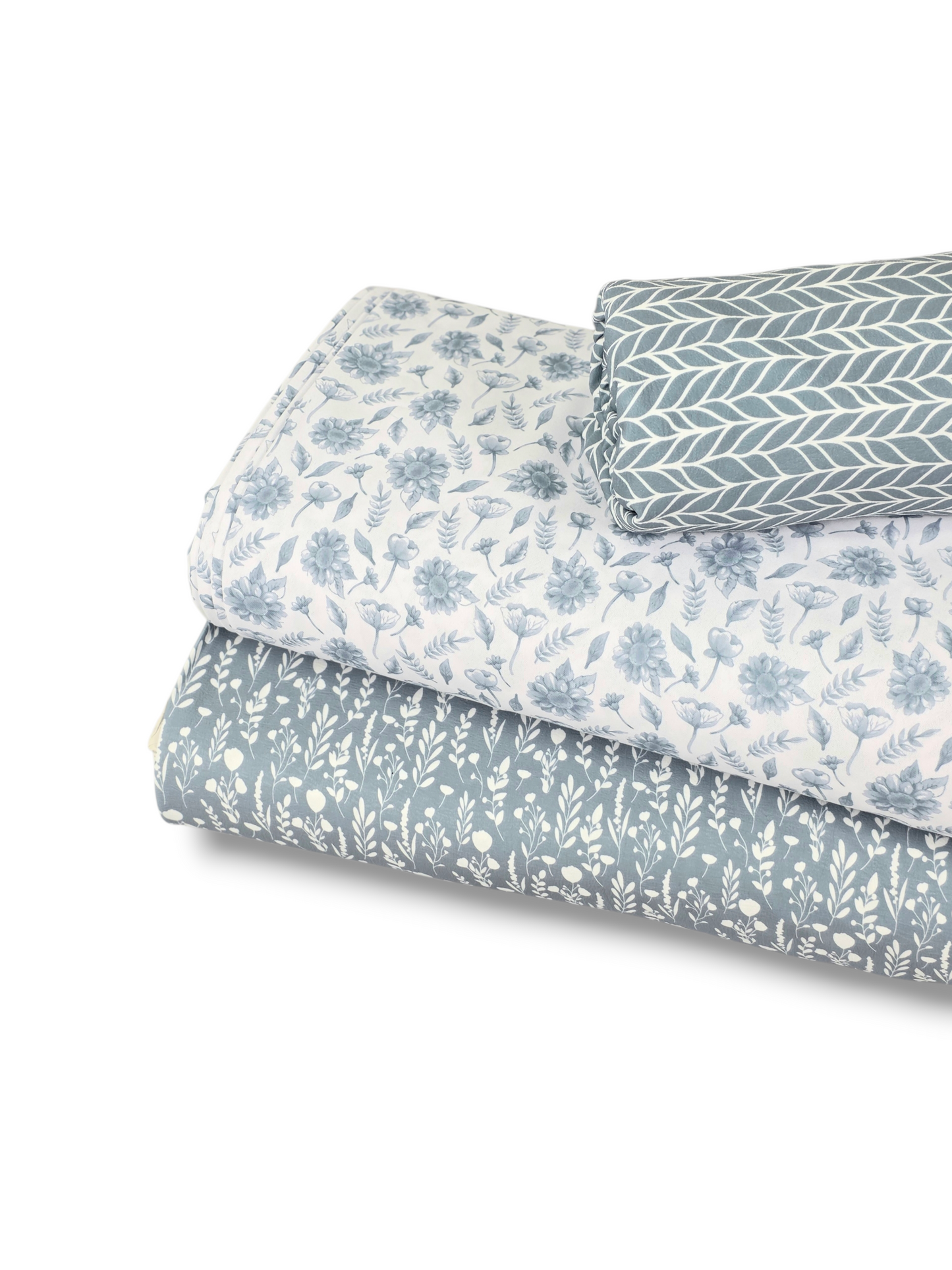 * Unique Design * Poly Breeze Soft Indigo Garden