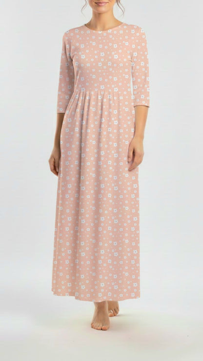 *Unique Design* Ribbed Knit Cotton Feel Sweet Meadow Light Peach