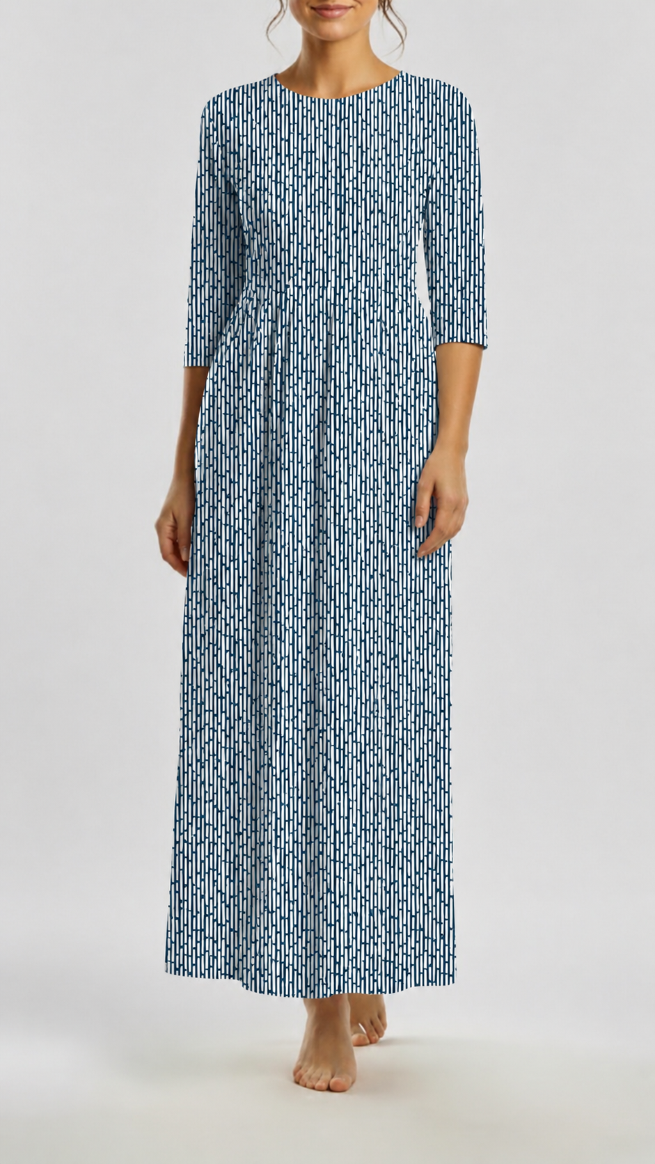 Reign Rib Knit Refined Stripes Teal
