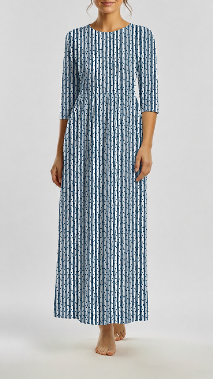 Reign Rib Knit Refined Stripes Teal