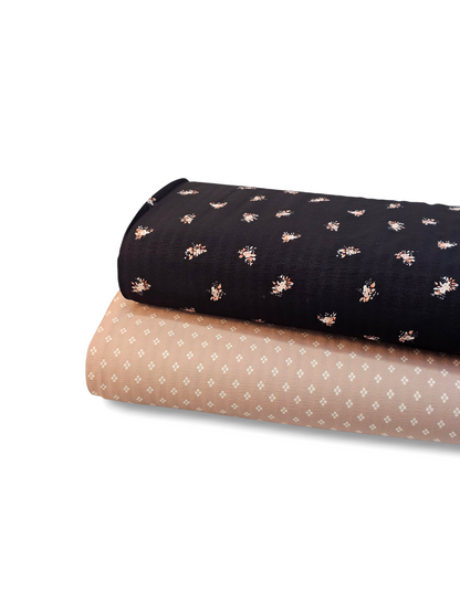*Unique Design* Crinkled Crepe Petite Bouquet Toss Black