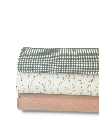 * Unique Design * Ribbed Knit Cotton Feel Farmhouse Plaid Spruce