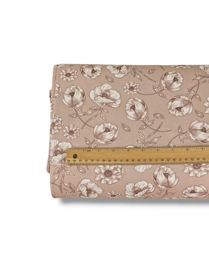 * Unique Design * Swiss Dot Knit Heirloom Floral Soft Rose