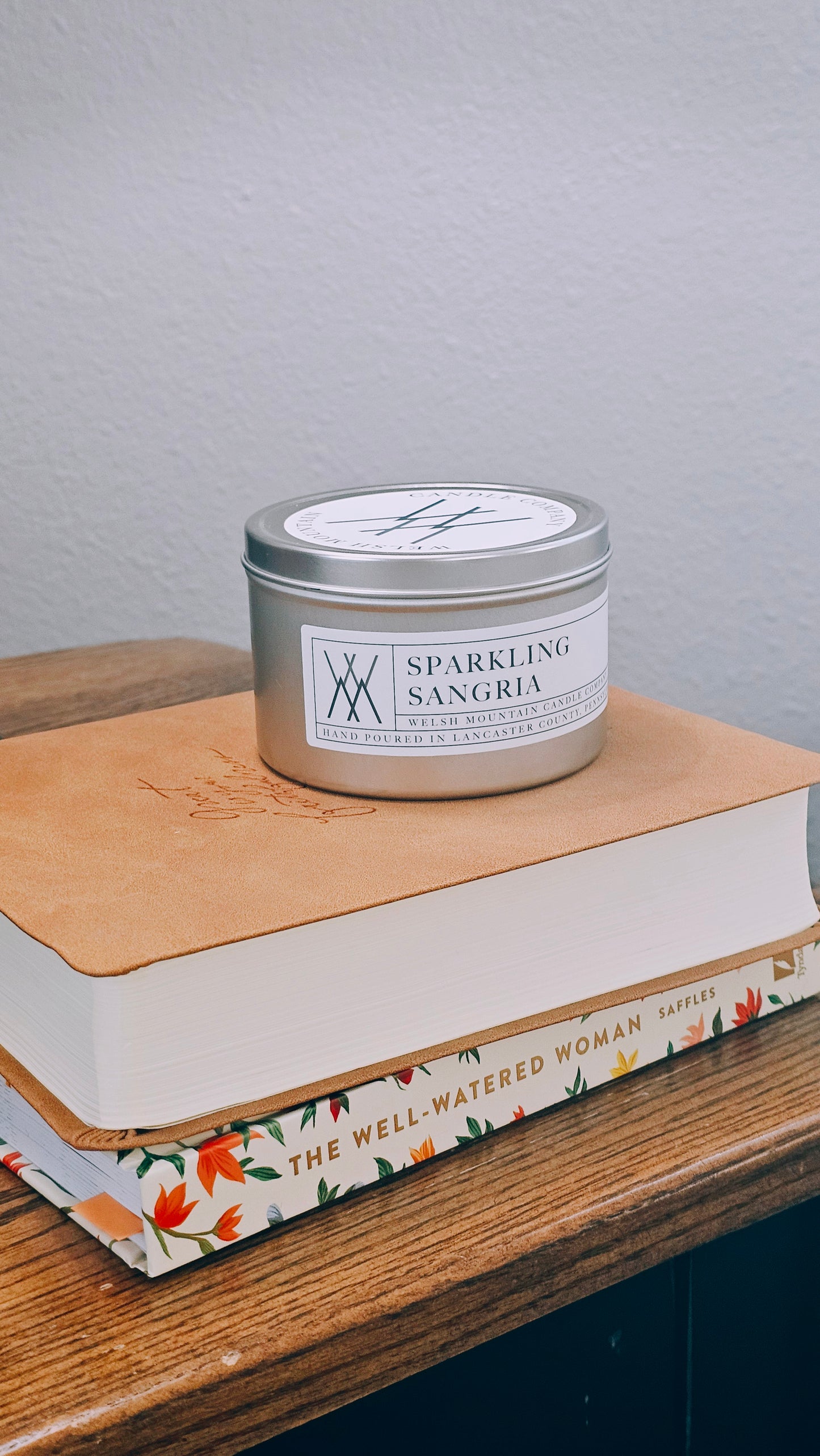 Sparkling Sangria Coconut Wax Tin Candle 16 Oz