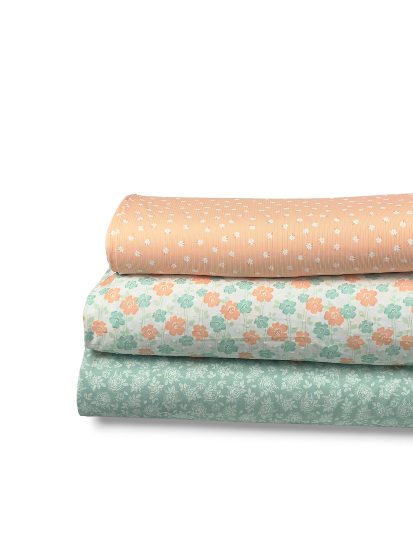 *Unique Design* Swiss Dot Knit Playful Blooms MInt