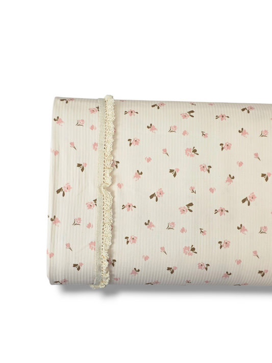 *Unique Design* Willow Ribbed Knit Farmstead Florals Cream
