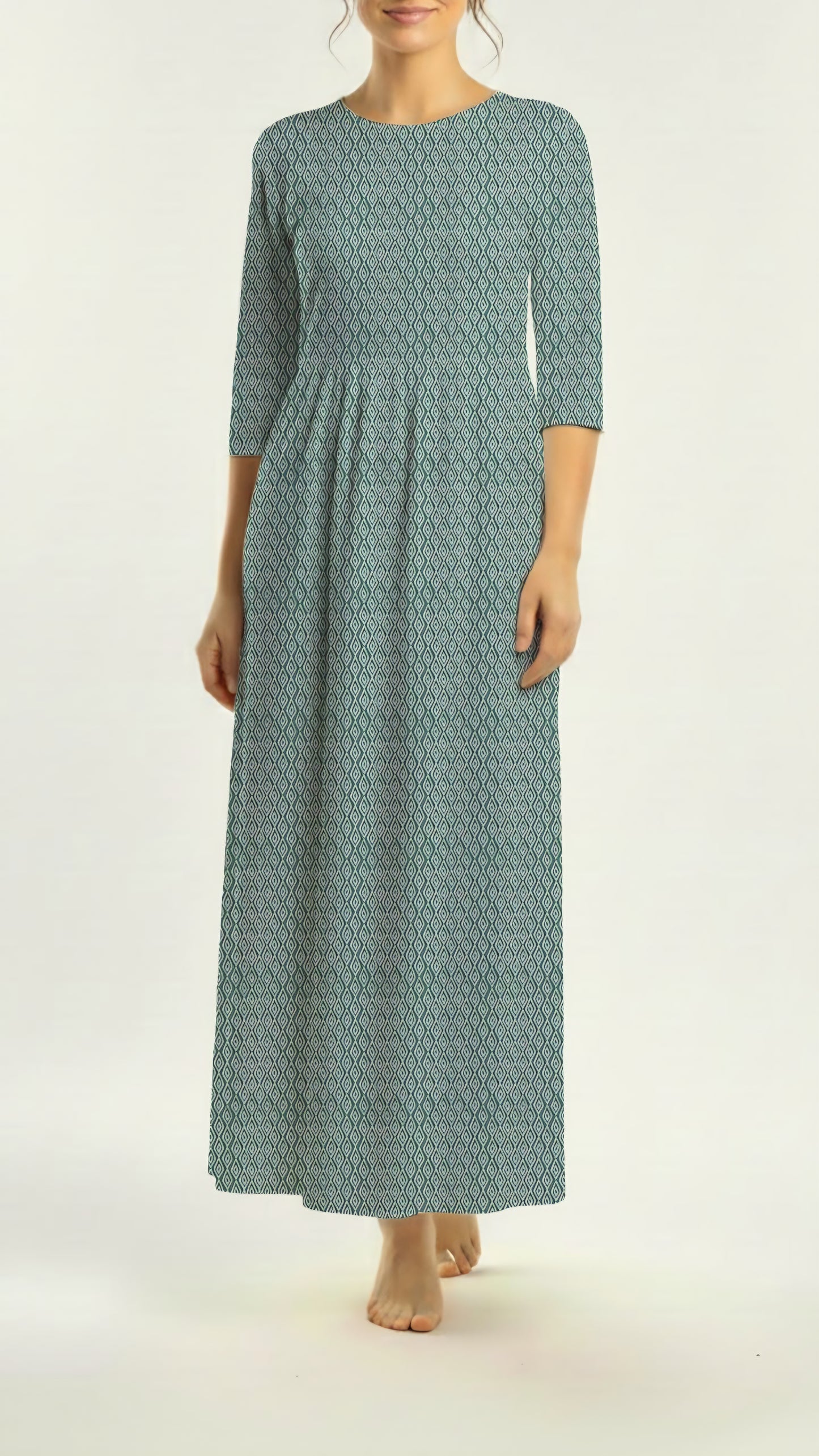 *Unique Design* Willow Ribbed Knit Diamond Drift Aqua