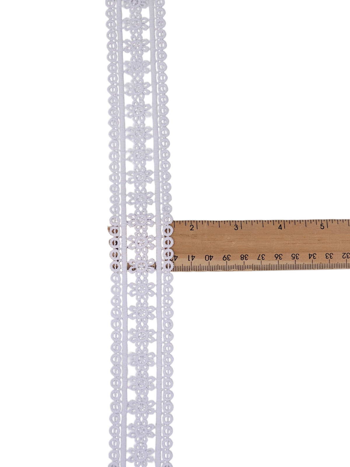 2" White Floral Venise Lace