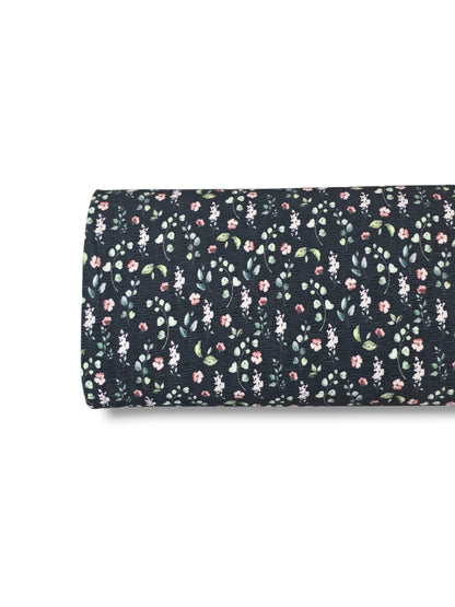 *Unique Design* Crinkled Crepe Whispering Midnight Blooms
