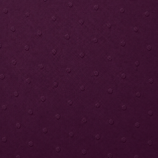 Swiss Dot Knit Solid Plum