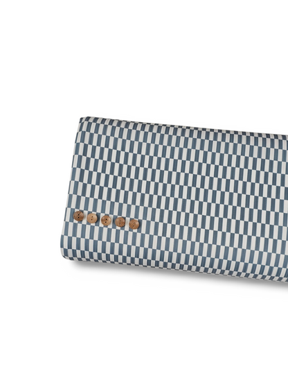 *Unique Design* Willow Ribbed Knit Modern Grid Dusty Blue