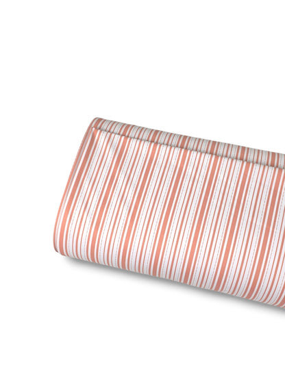 *Unique Design* Tricot Knit Coastal Stripe Peach