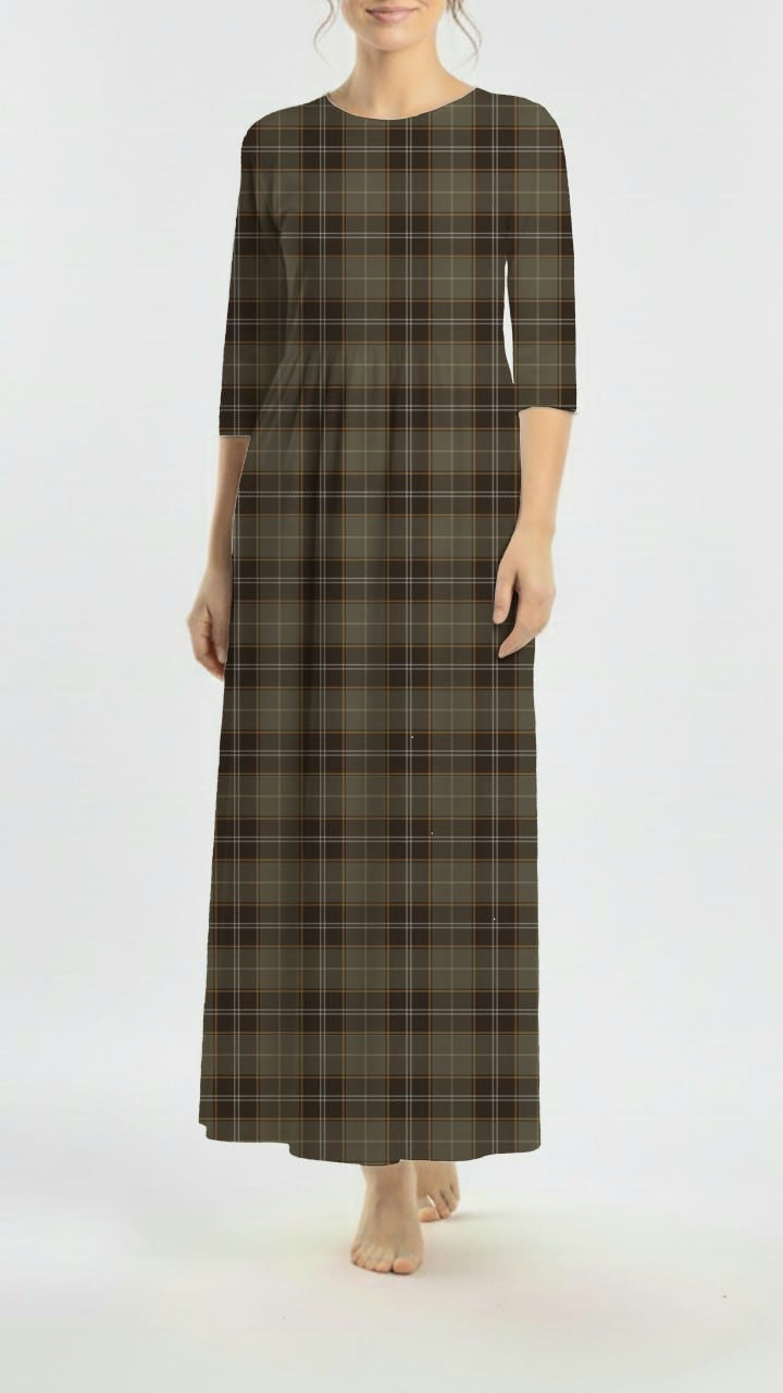 * Unique Design * Ribbed Knit Cotton Feel Winter Brown Plaid