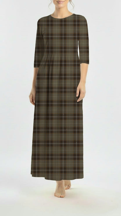 * Unique Design * Ribbed Knit Cotton Feel Winter Brown Plaid
