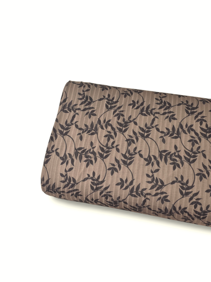 * Unique Design * Ribbed Knit Cotton Feel Circle Vine Brown