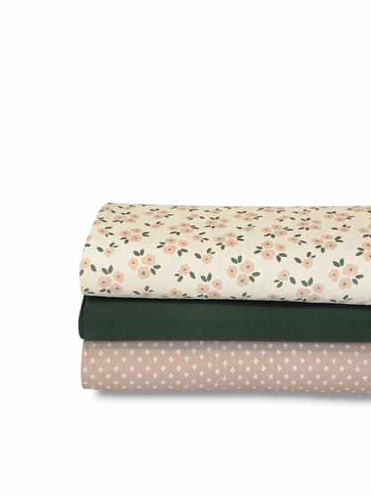 * Unique Design * Swiss Dot Knit Spring Floral Rose