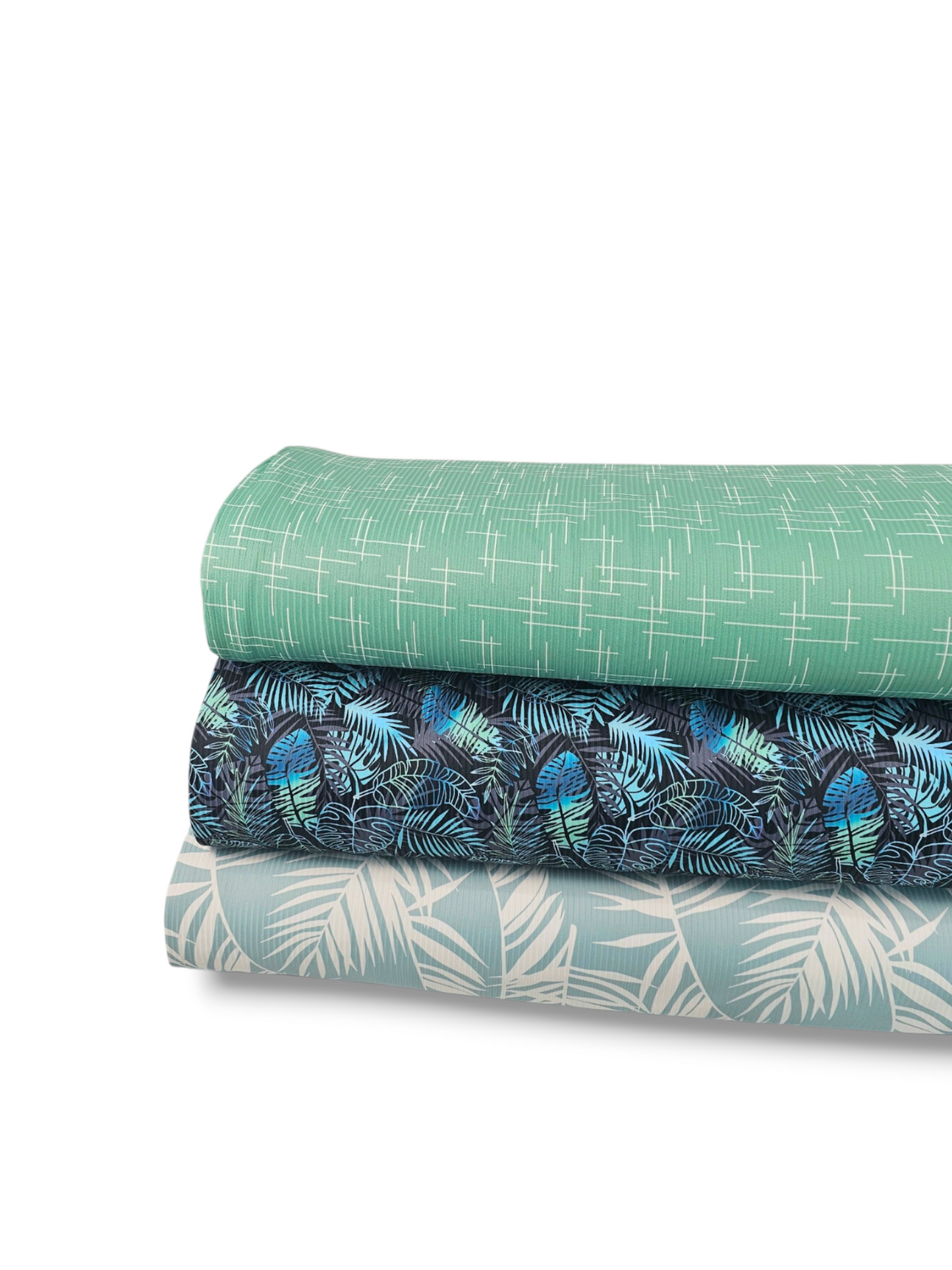 *Unique Design* Willow Ribbed Knit Palms Canopy Teal