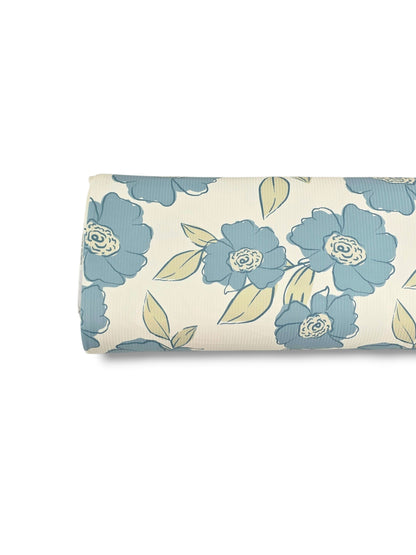 *Unique Design* Willow Ribbed Knit Airy Blossom Blue