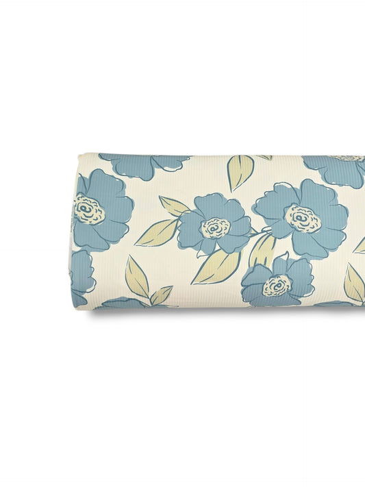 *Unique Design* Willow Ribbed Knit Airy Blossom Blue