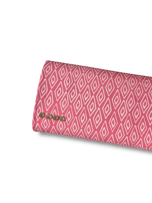 *Unique Design* Crinkled Crepe Diamond Drift Pink