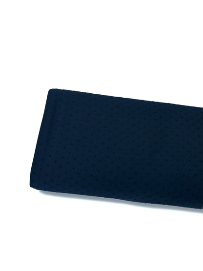 Swiss Dot Knit Navy Solid