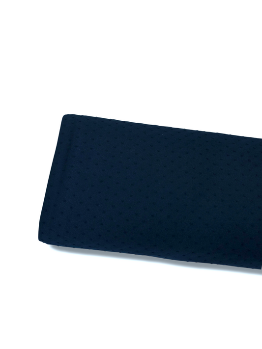 Swiss Dot Knit Navy Solid