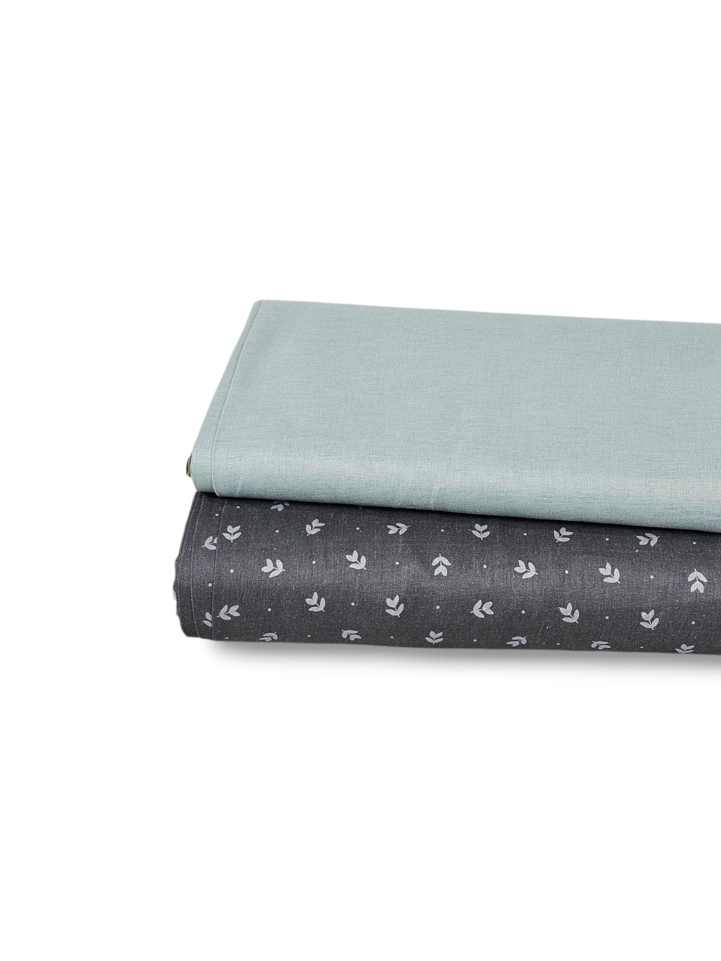 * Unique Design * Linen Moonlit Sprigs Slate