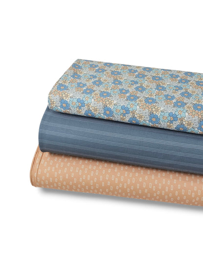 * Unique Design * Cloud Poly Heritage Stripe Dusty Blue