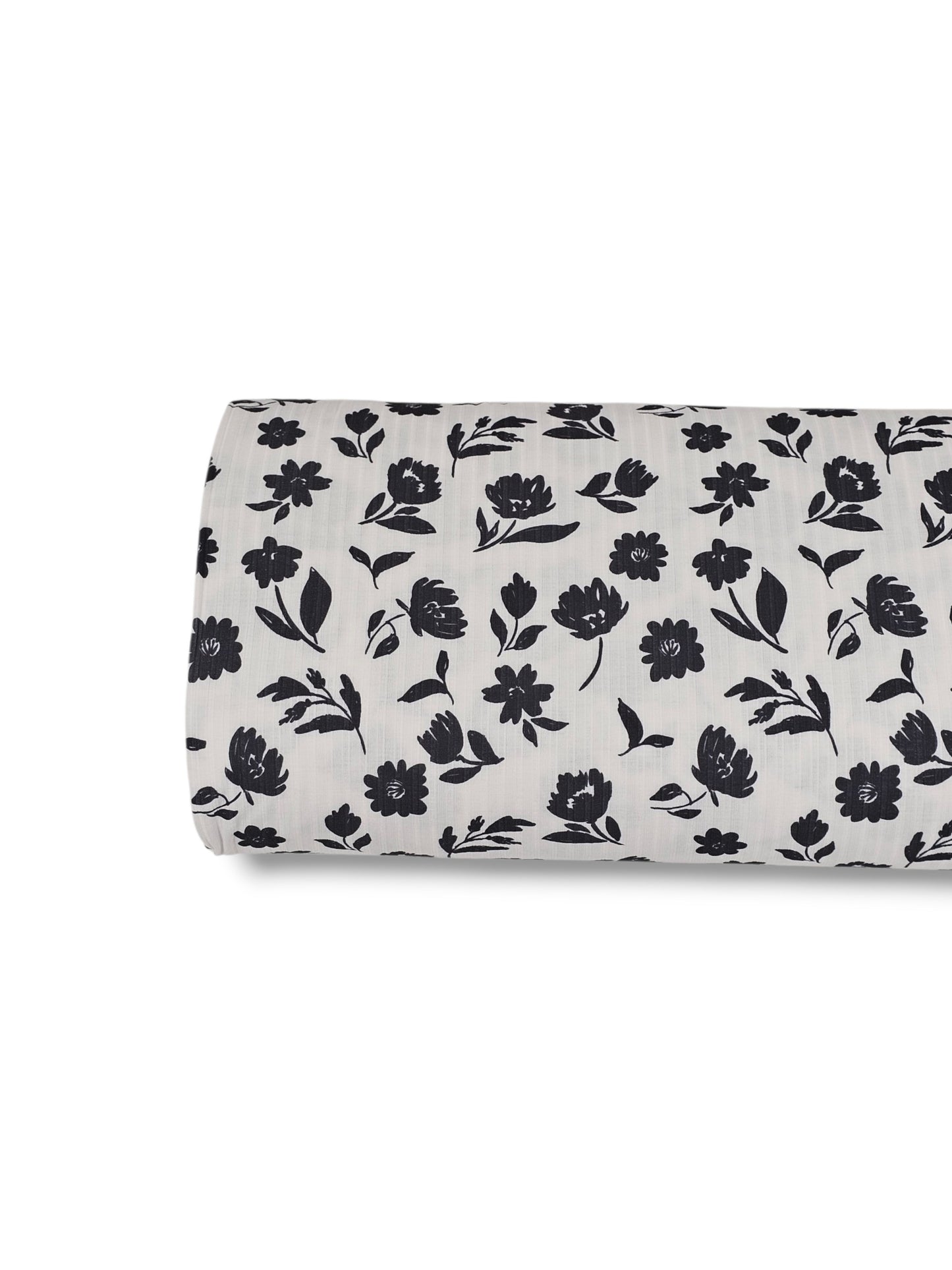 * Unique Design * Ribbed Knit Cotton Feel Painted Blossoms