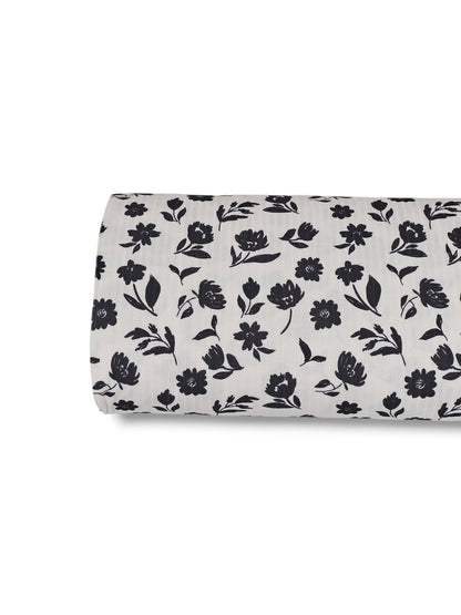* Unique Design * Ribbed Knit Cotton Feel Painted Blossoms