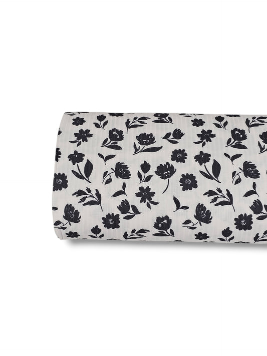 * Unique Design * Ribbed Knit Cotton Feel Painted Blossoms
