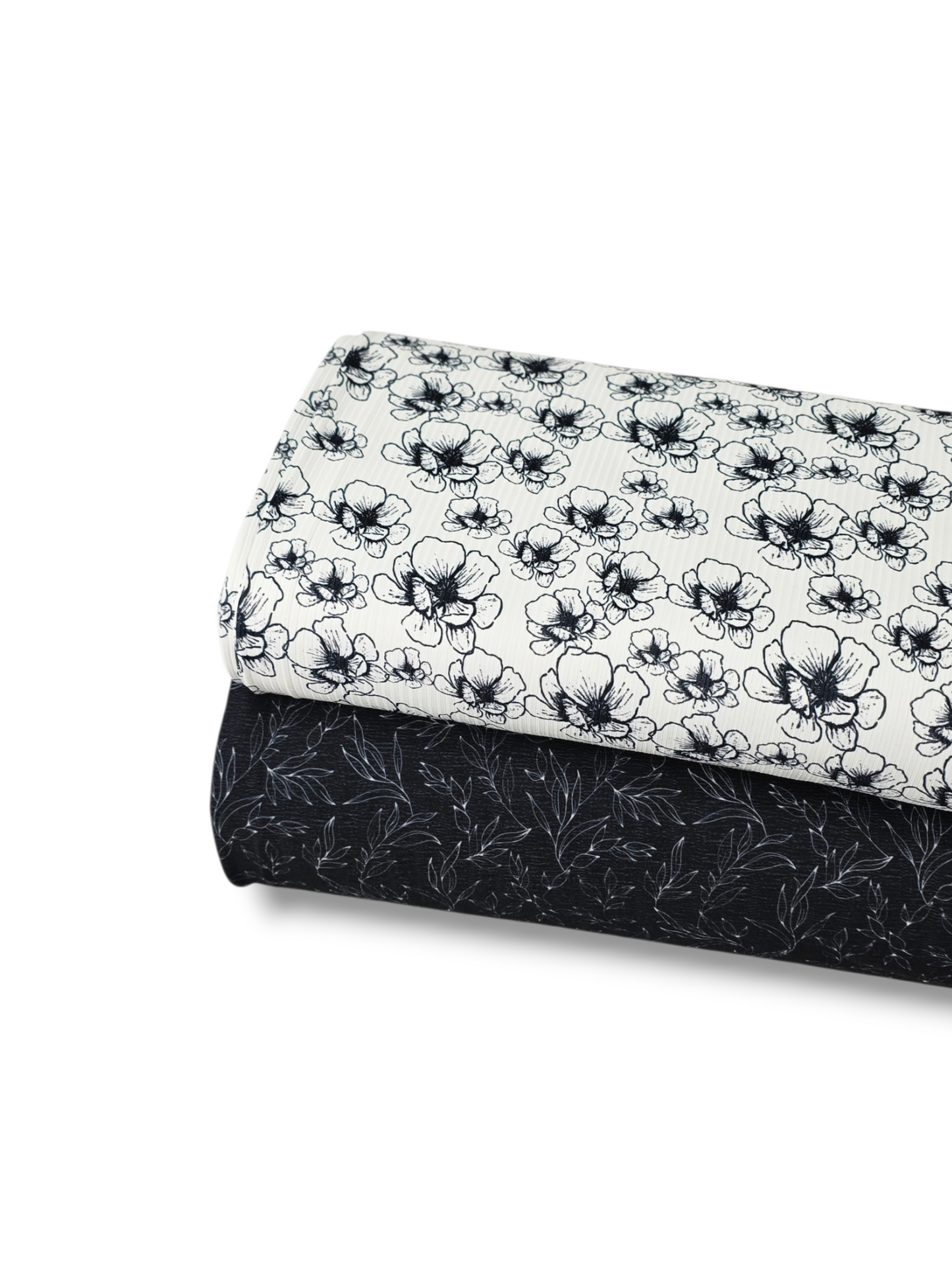 *Unique Design* Crinkled Crepe Soft Willow Black