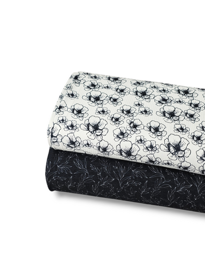 *Unique Design* Crinkled Crepe Soft Willow Black
